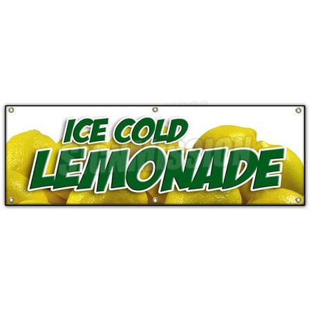 Signmission LEMONADE 1 BANNER SIGN lemonaid ice cold fresh homemade drinks food B-72 Lemonade 1